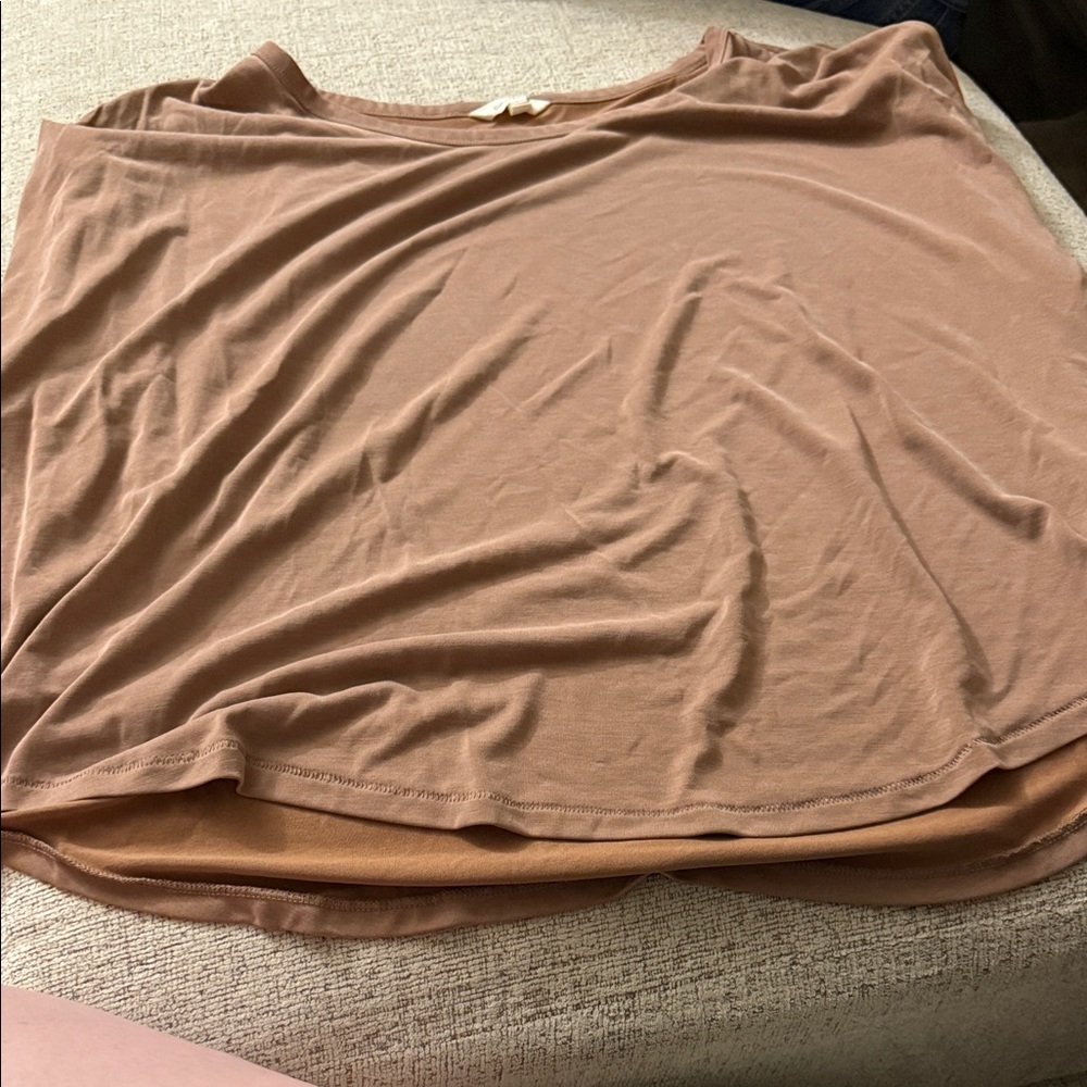 Lucky Brand Brown Short Sleeve Dolman Tee